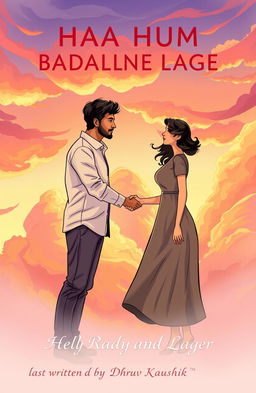 An illustration depicting a man and a woman shaking hands, symbolizing connection and collaboration