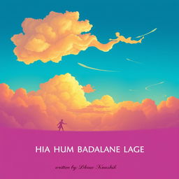 An illustration showcasing a man and a woman shaking hands, symbolizing unity and progress, set against a backdrop of beautiful, shifting clouds that represent change