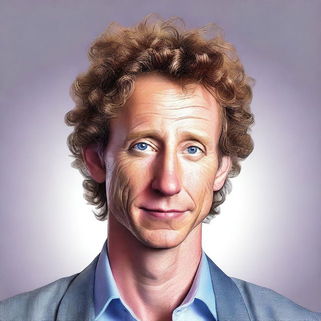 This is a high-quality digital art portrait of a man named Jeremy Howard