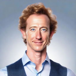 This is a high-quality digital art portrait of a man named Jeremy Howard