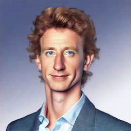 This is a high-quality digital art portrait of a man named Jeremy Howard