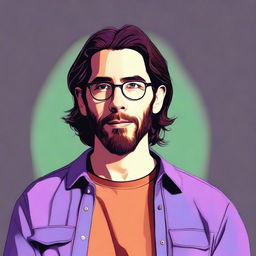 A high-resolution digital art image featuring a man named Martin Starr