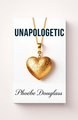 A stylish and elegant book cover featuring a luxurious gold heart pendant, centered prominently on the cover