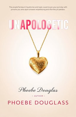 A stylish and elegant book cover featuring a luxurious gold heart pendant, centered prominently on the cover