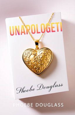 A stylish and elegant book cover featuring a luxurious gold heart pendant, centered prominently on the cover
