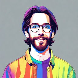 This is a high-quality digital art image featuring a young Martin Starr