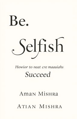 A minimalistic book cover with a professional and classy design