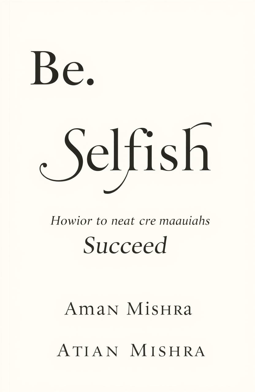 A minimalistic book cover with a professional and classy design