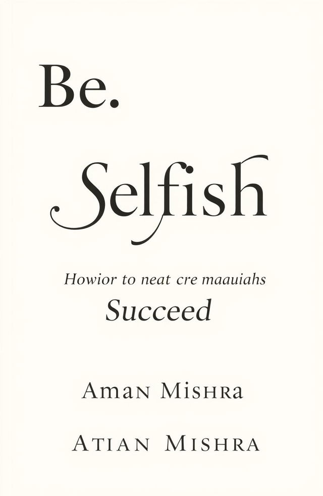 A minimalistic book cover with a professional and classy design