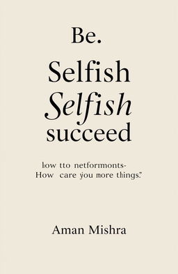 A minimalistic book cover with a professional and classy design