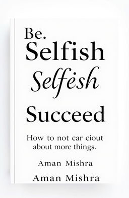 A minimalistic book cover with a professional and classy design