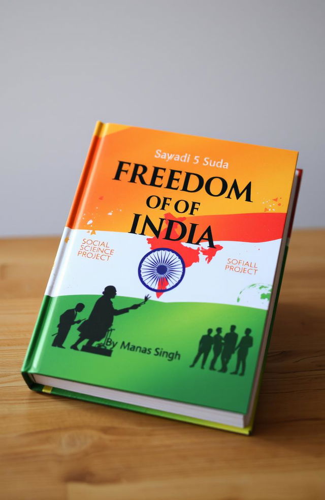 A beautifully designed hardcover book titled 'Freedom of India' prominently displayed on the cover