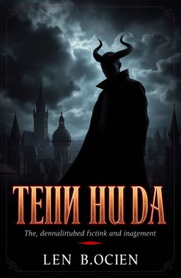 A dark, atmospheric book cover for a fantasy novel titled 'Tень Суда' (The Shadow of Judgment)