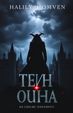 A dark, atmospheric book cover for a fantasy novel titled 'Tень Суда' (The Shadow of Judgment)