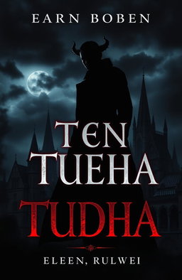 A dark, atmospheric book cover for a fantasy novel titled 'Tень Суда' (The Shadow of Judgment)