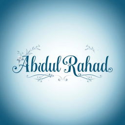 A beautifully designed page featuring the name 'Abdul Rahad' in elegant, stylish typography