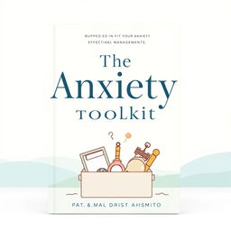 A calming and professional book cover design for 'The Anxiety Toolkit: Practical Strategies for Everyday Life'