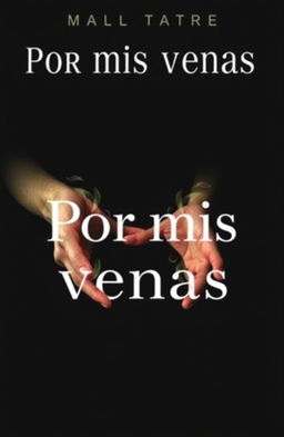 A book cover titled "Por mis venas" that visually conveys the pain and turmoil of drug addiction