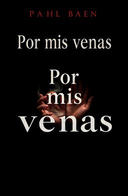 A book cover titled "Por mis venas" that visually conveys the pain and turmoil of drug addiction