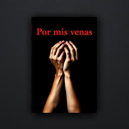 A book cover for "Por mis venas" depicting the pain of drug addiction