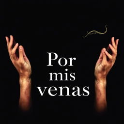 A book cover titled "Por mis venas" that powerfully captures the pain and suffering caused by drug addiction
