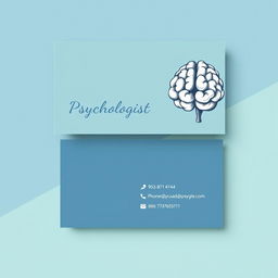A professional business card design for a psychologist