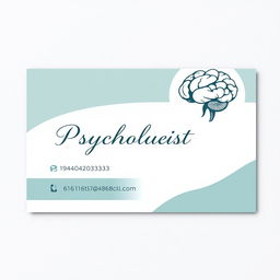 A professional business card design for a psychologist