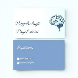 A professional business card design for a psychologist