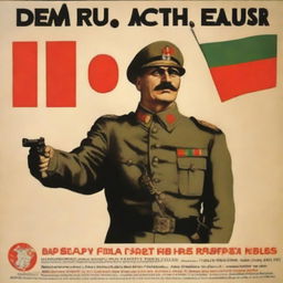 A high-quality digital art image that embodies a 1915 Italian propaganda poster opposing Germany