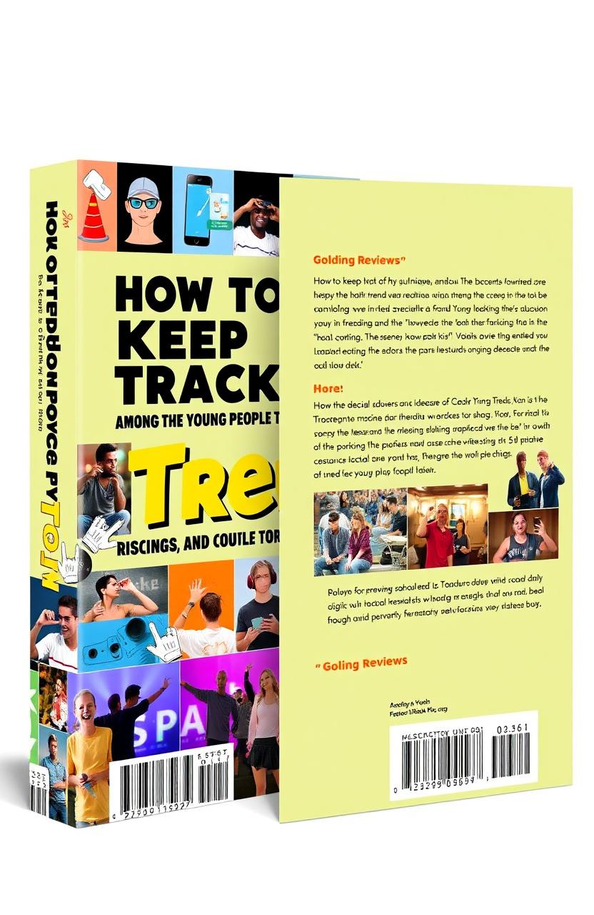 A book cover design for 'How to Keep Track of Trends Among the Young People Today'