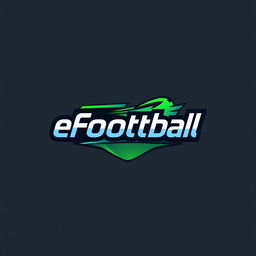 A modern and sleek logo design for an eFootball game, featuring the words 'eFootball' in bold, dynamic lettering