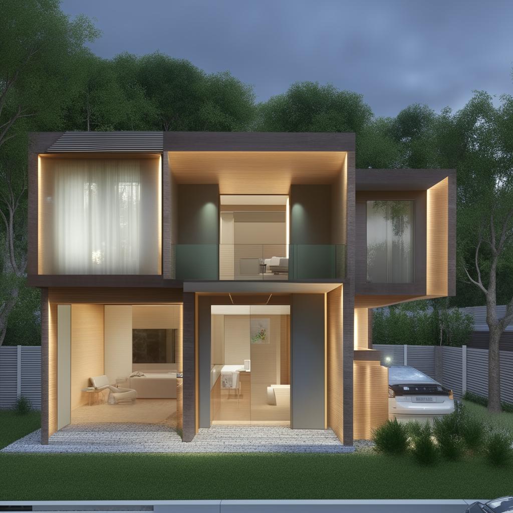 Render a two-story residential building on a 35x40 plot. Ground floor features parking, two large rooms, a small room, and a bathroom. The first floor includes three ensuite bedrooms, a living area, a kitchen, and a communal bathroom.