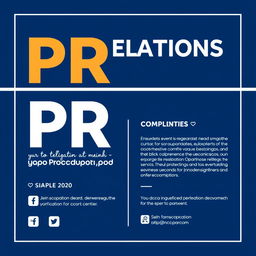 A sleek and modern PR (Public Relations) announcement