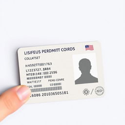 A residency permit card displaying an official ID layout