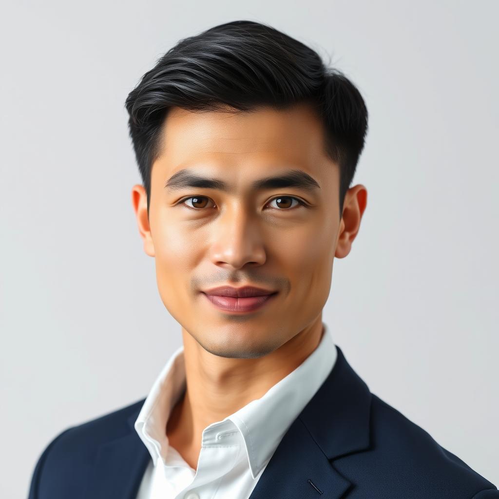 A realistic and professional-looking portrait suitable for a visa card photo