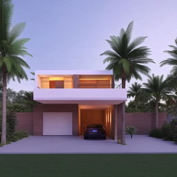 Render a two-story residential building on a 35x40 plot. Ground floor features parking, two large rooms, a small room, and a bathroom. The first floor includes three ensuite bedrooms, a living area, a kitchen, and a communal bathroom.