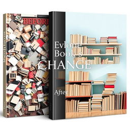 A captivating book cover design showcasing a split image labeled 'Before' on the left and 'After' on the right