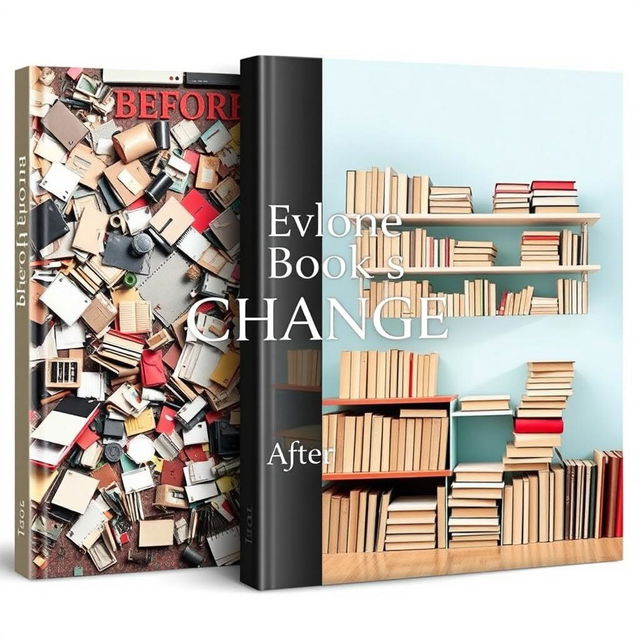 A captivating book cover design showcasing a split image labeled 'Before' on the left and 'After' on the right
