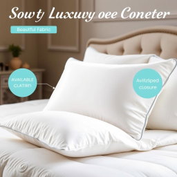A beautifully designed pillow protector that showcases soft, luxurious fabric with a smooth texture