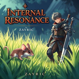 A stunning book cover for 'Internal Resonance' by Zayric, featuring rich and epic fantasy themed lettering for the title and author's name