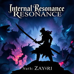 A dark fantasy book cover featuring the silhouette of an adventurer and his mouse ally engaged in an epic battle against monstrous creatures