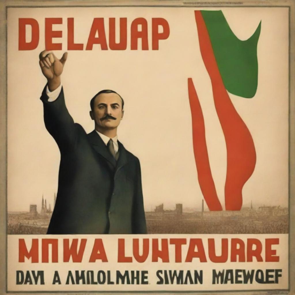 A high-quality digital art image that embodies a 1915 Italian propaganda poster opposing Germany