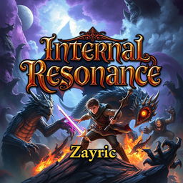 A fantastical book cover featuring the title 'Internal Resonance' in ornate, fantasy-style lettering that is both mystical and eye-catching