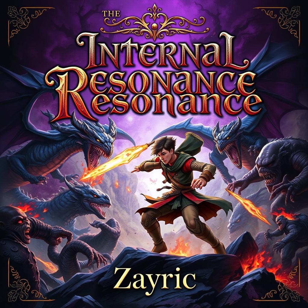 A fantastical book cover featuring the title 'Internal Resonance' in ornate, fantasy-style lettering that is both mystical and eye-catching