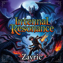 A fantastical book cover featuring the title 'Internal Resonance' in ornate, fantasy-style lettering that is both mystical and eye-catching