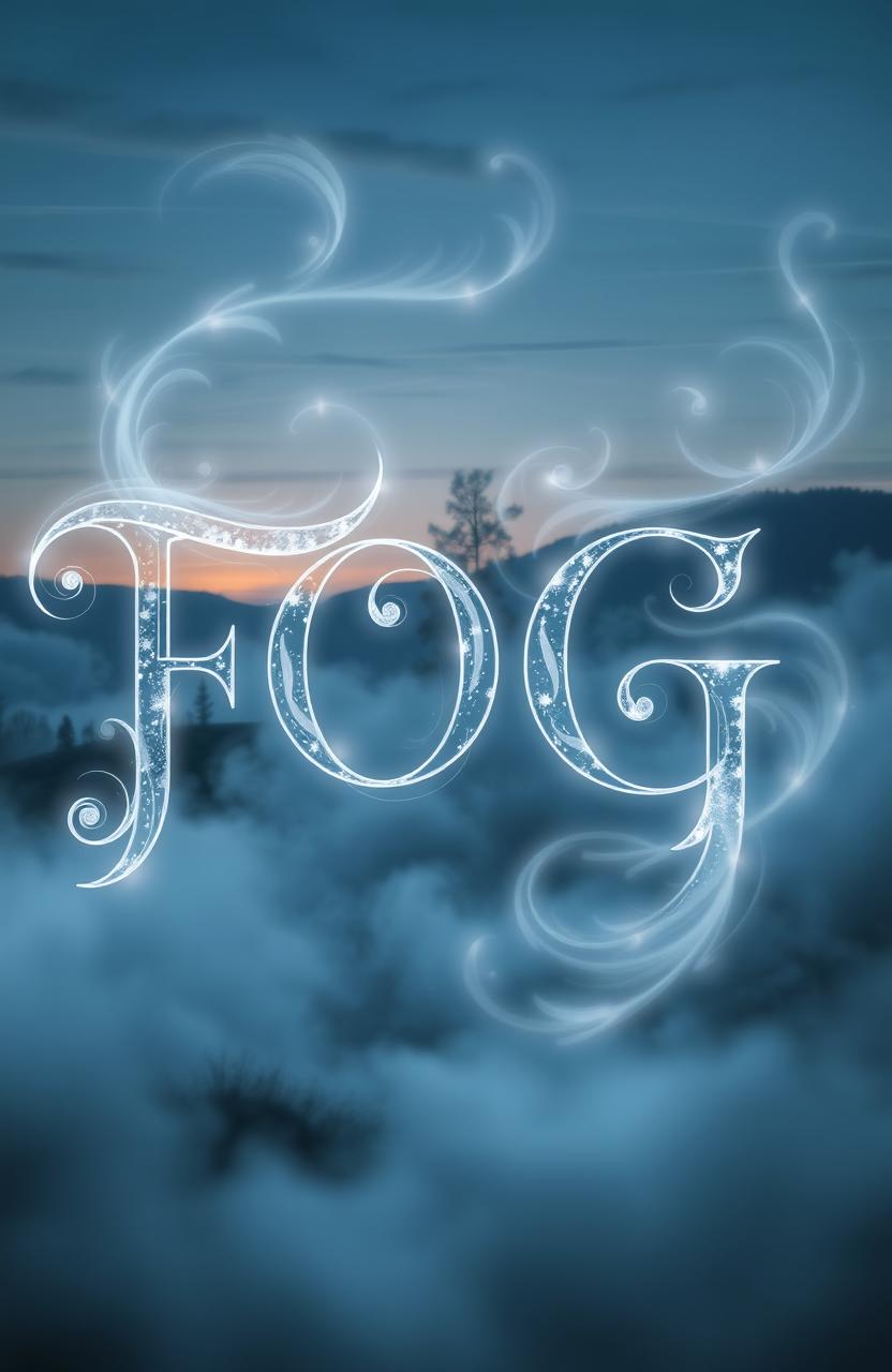 The letters 'FOG' artistically designed with a mystical and ethereal feel, surrounded by swirling wisps of fog and mist