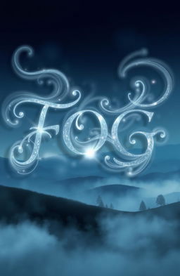 The letters 'FOG' artistically designed with a mystical and ethereal feel, surrounded by swirling wisps of fog and mist