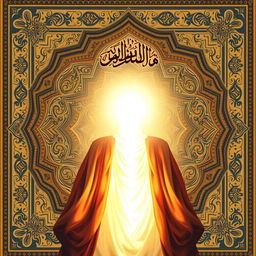 A beautiful and respectful artistic interpretation of Prophet Muhammad, depicted in a traditional Islamic art style