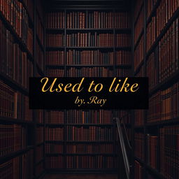 A visually captivating book cover titled 'Used to like by Ray', set against a luxurious black library backdrop