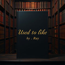 A visually captivating book cover titled 'Used to like by Ray', set against a luxurious black library backdrop